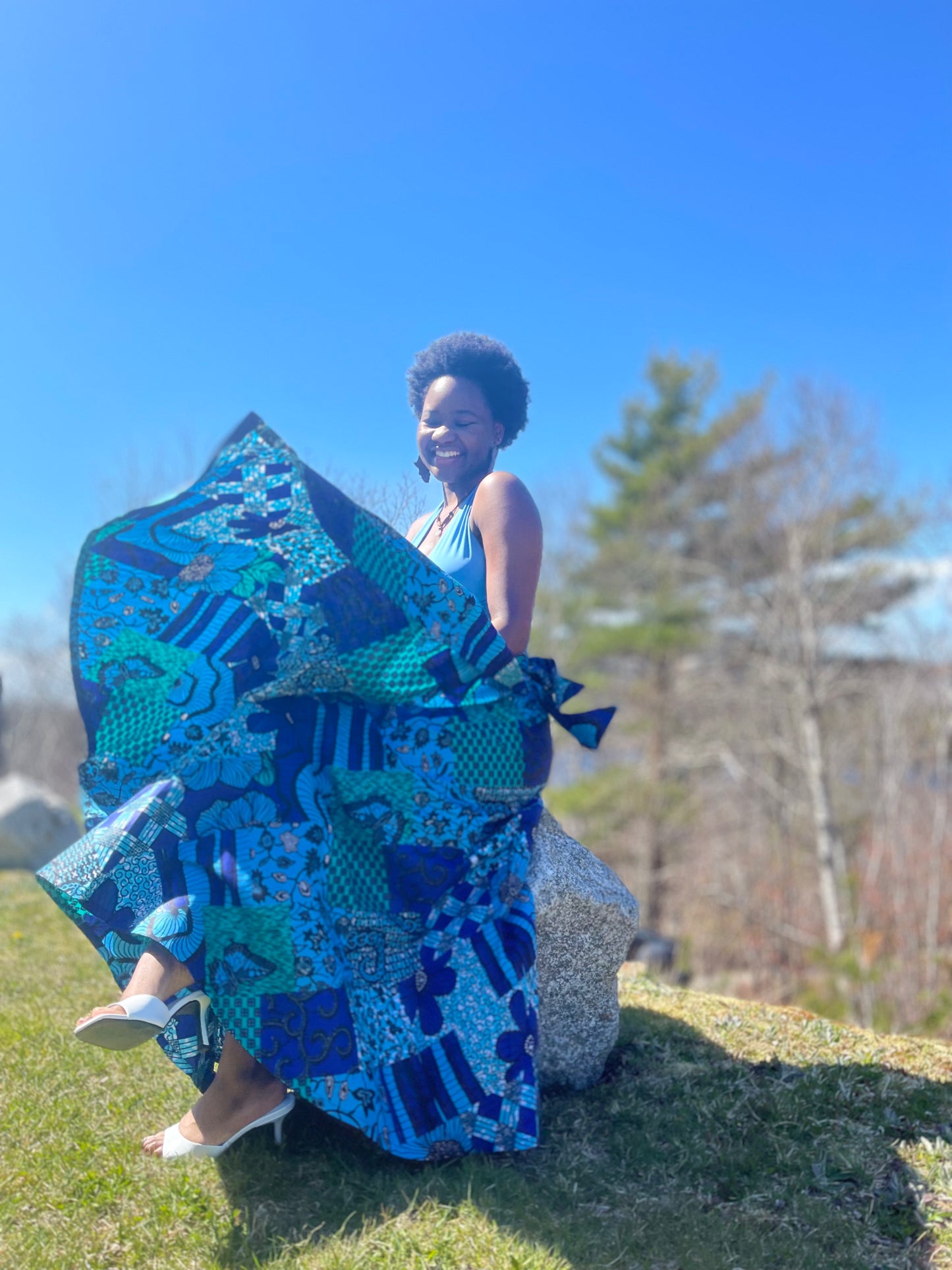 Circle Maxi Wrap Skirt