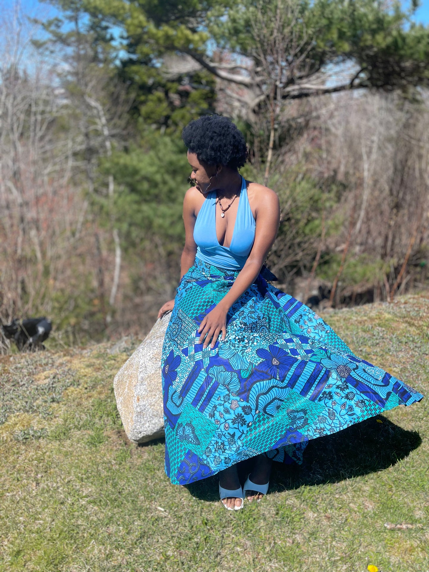 Circle Maxi Wrap Skirt