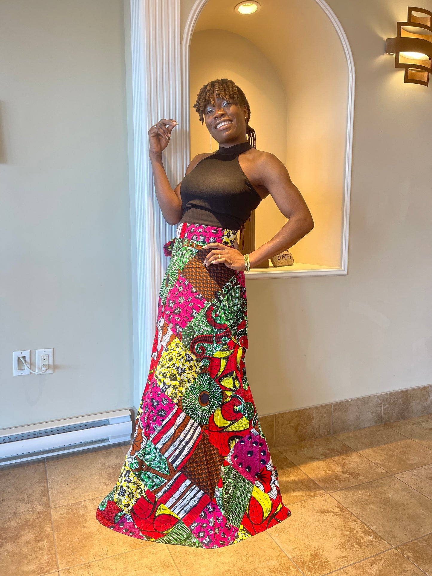 Circle Maxi Wrap Skirt