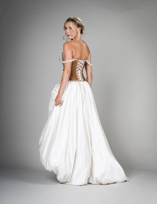 Rosette Luxe Two-Piece Corset Wedding Set  Custom