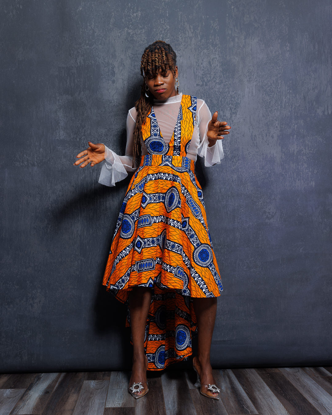 ADE Pinafore high low dress