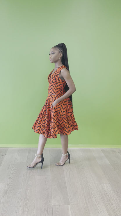 Ajoke Midi tiered skirt