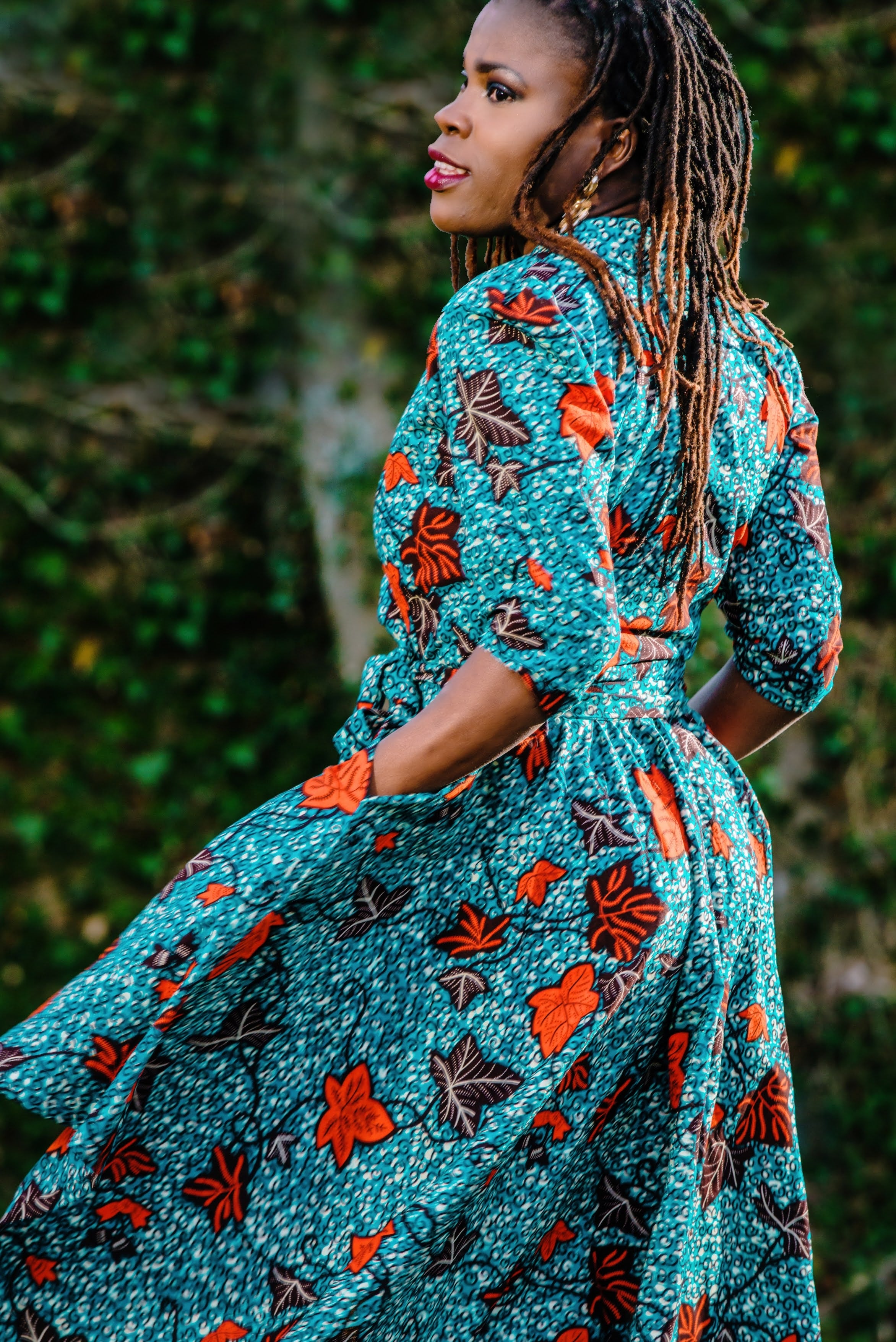 high low wrap dress African PRINT party dress Wedding dress 12