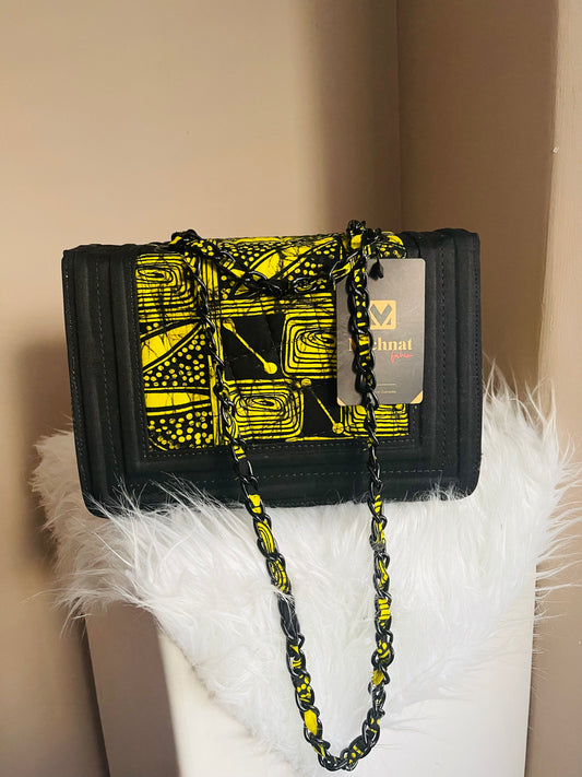 Sisi Oge bag- Adire yellow