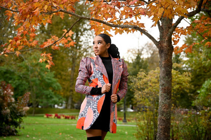 Oore African print Blazer with  statement sleeves Pre Order