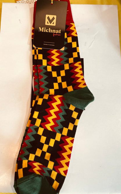 Unisex African Print Design Socks
